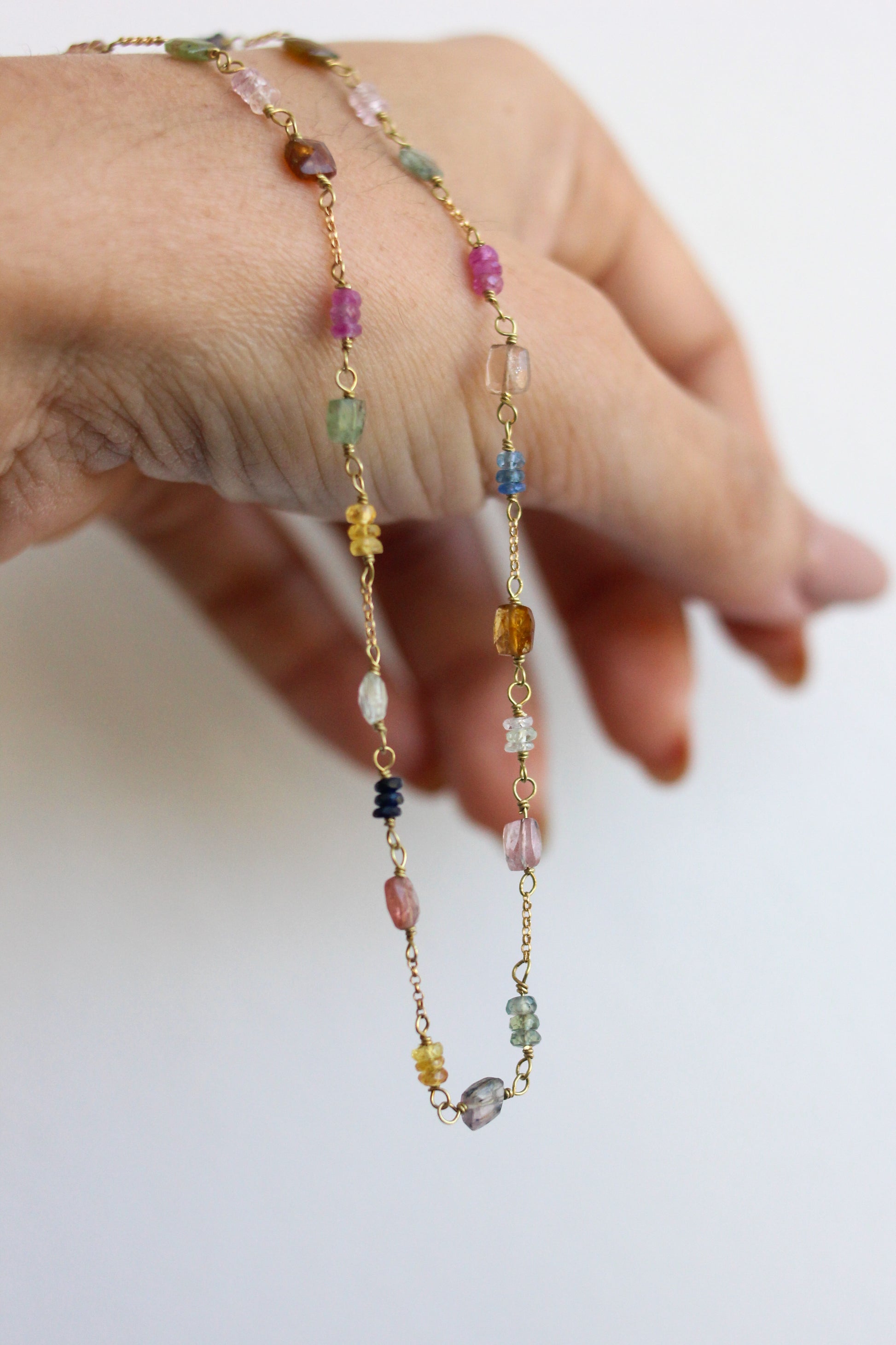 Colar Sofia | Safiras & Turmalinas | linha ouro 18k