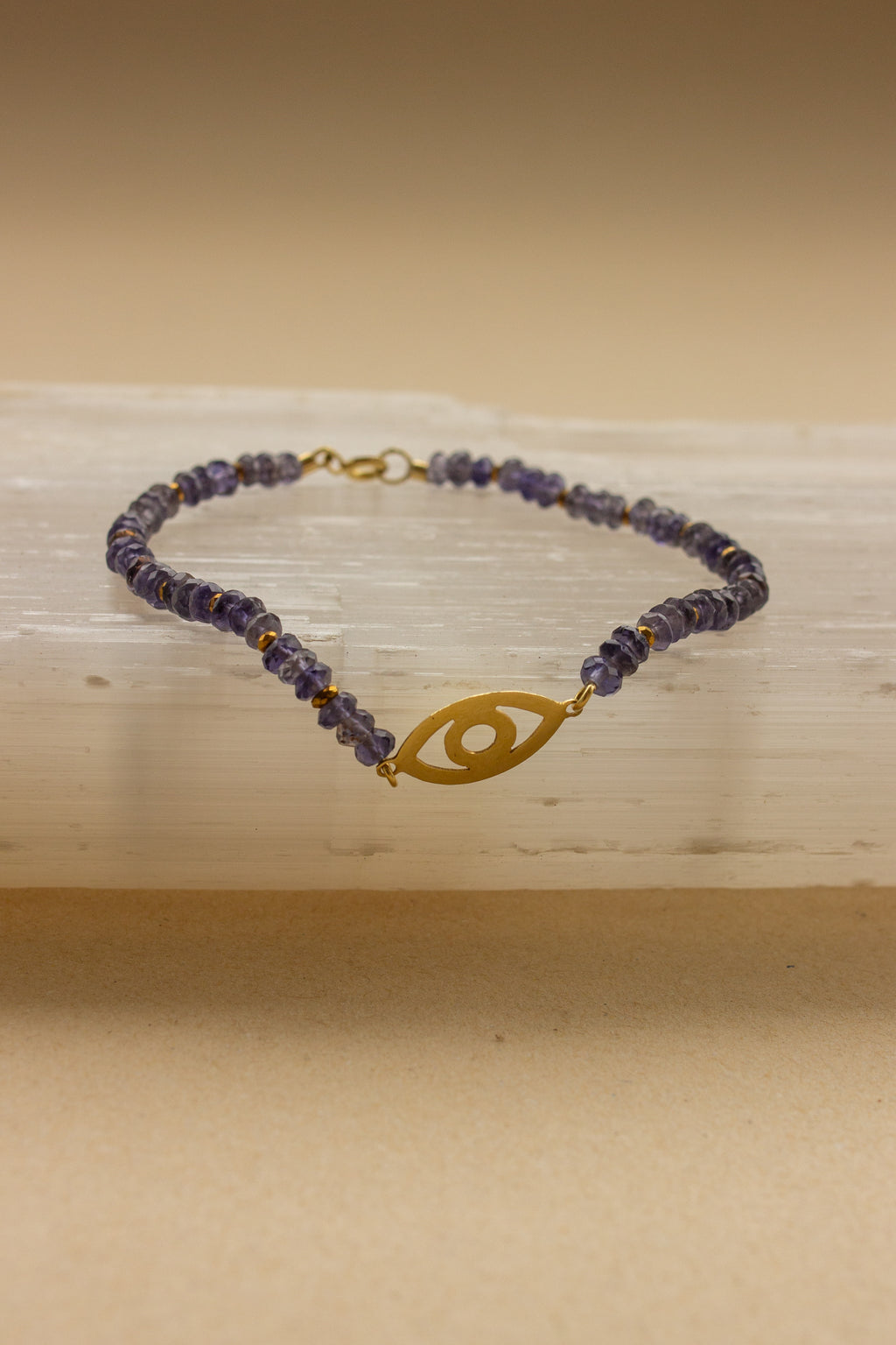 Pulseira Olho Grego | Iolita | Ouro 18k