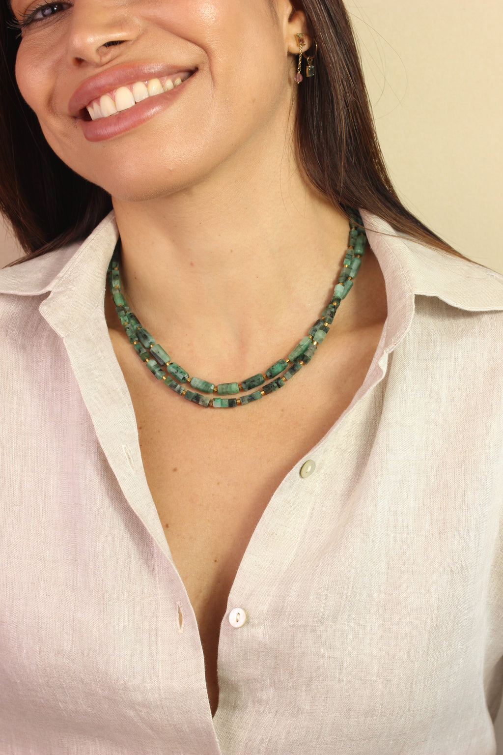 Colar Esmeralda | ouro 18k