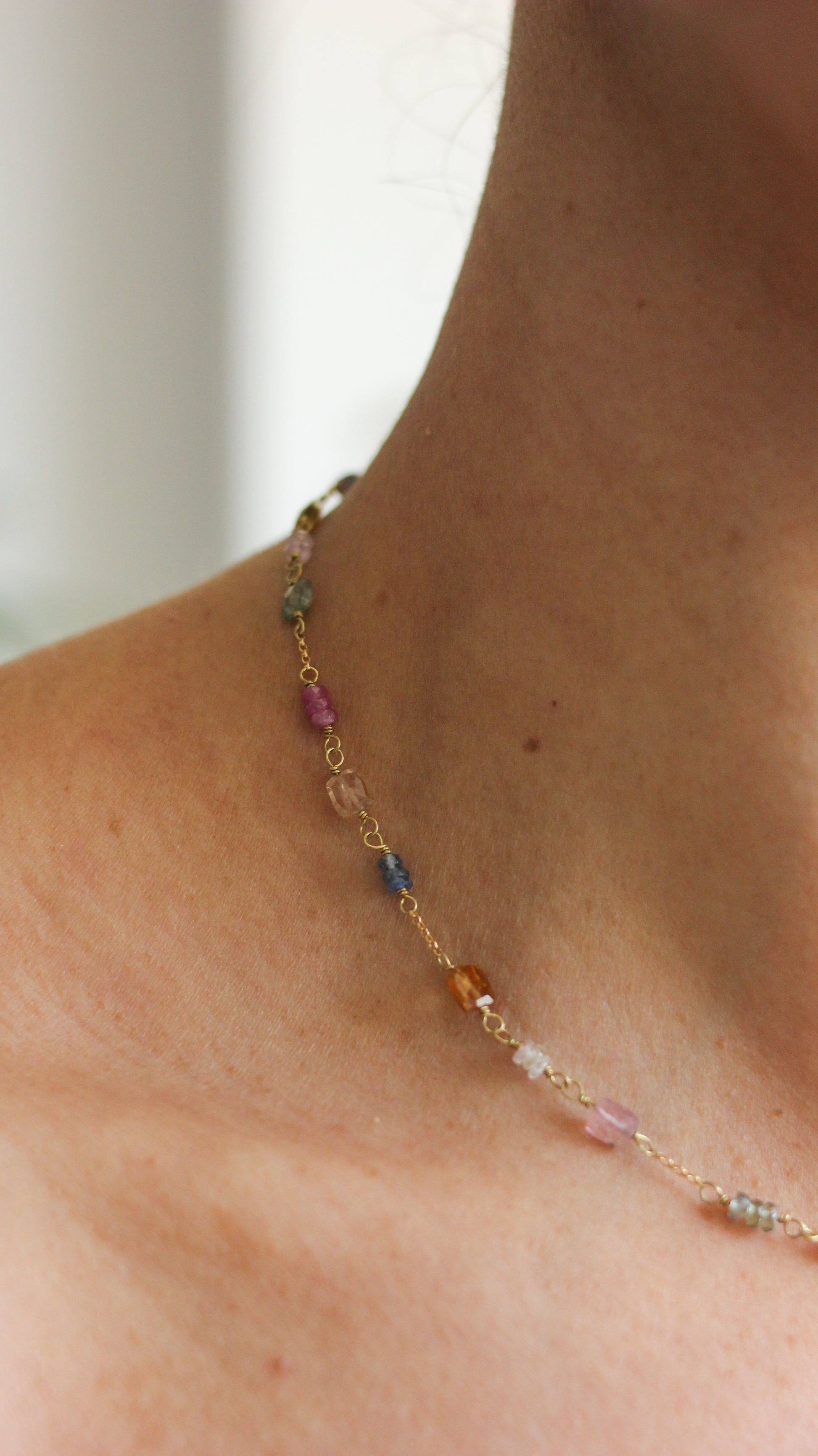 Colar Sofia | Safiras & Turmalinas | linha ouro 18k