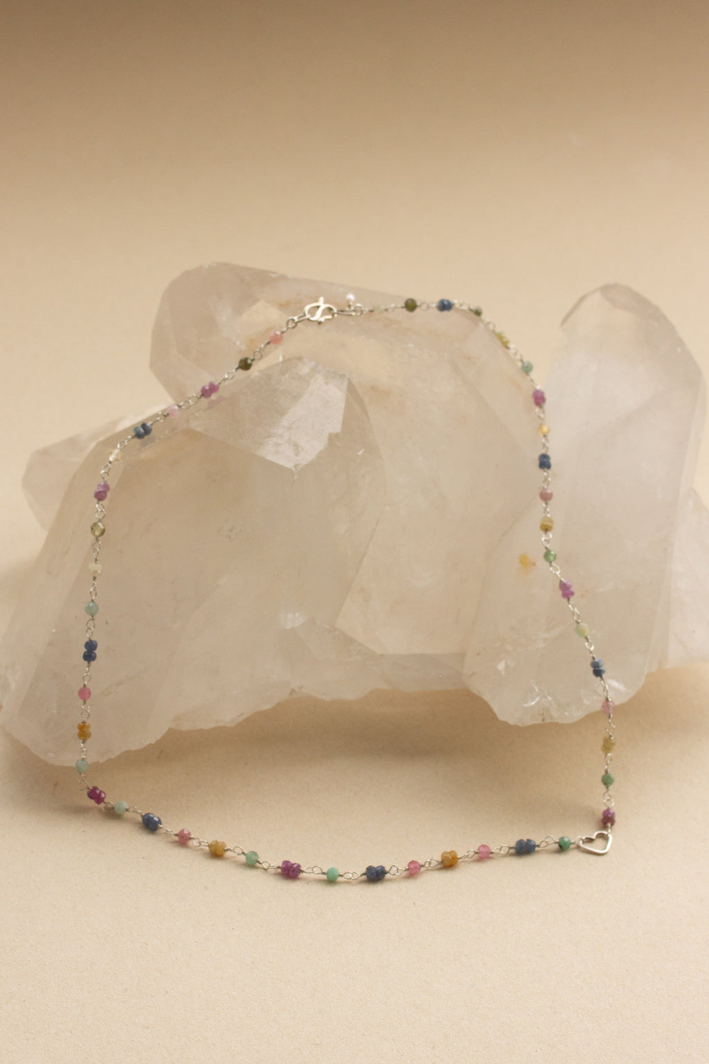 Colar Lilla | Safiras Colorida | Prata 950