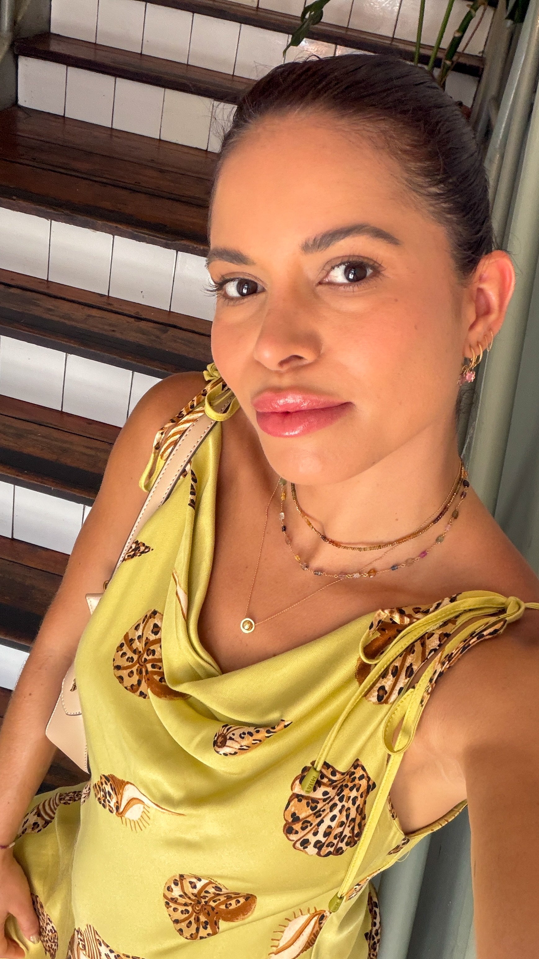 Colar Turmalina Dourada & Hematitas douradas | Ouro 18k