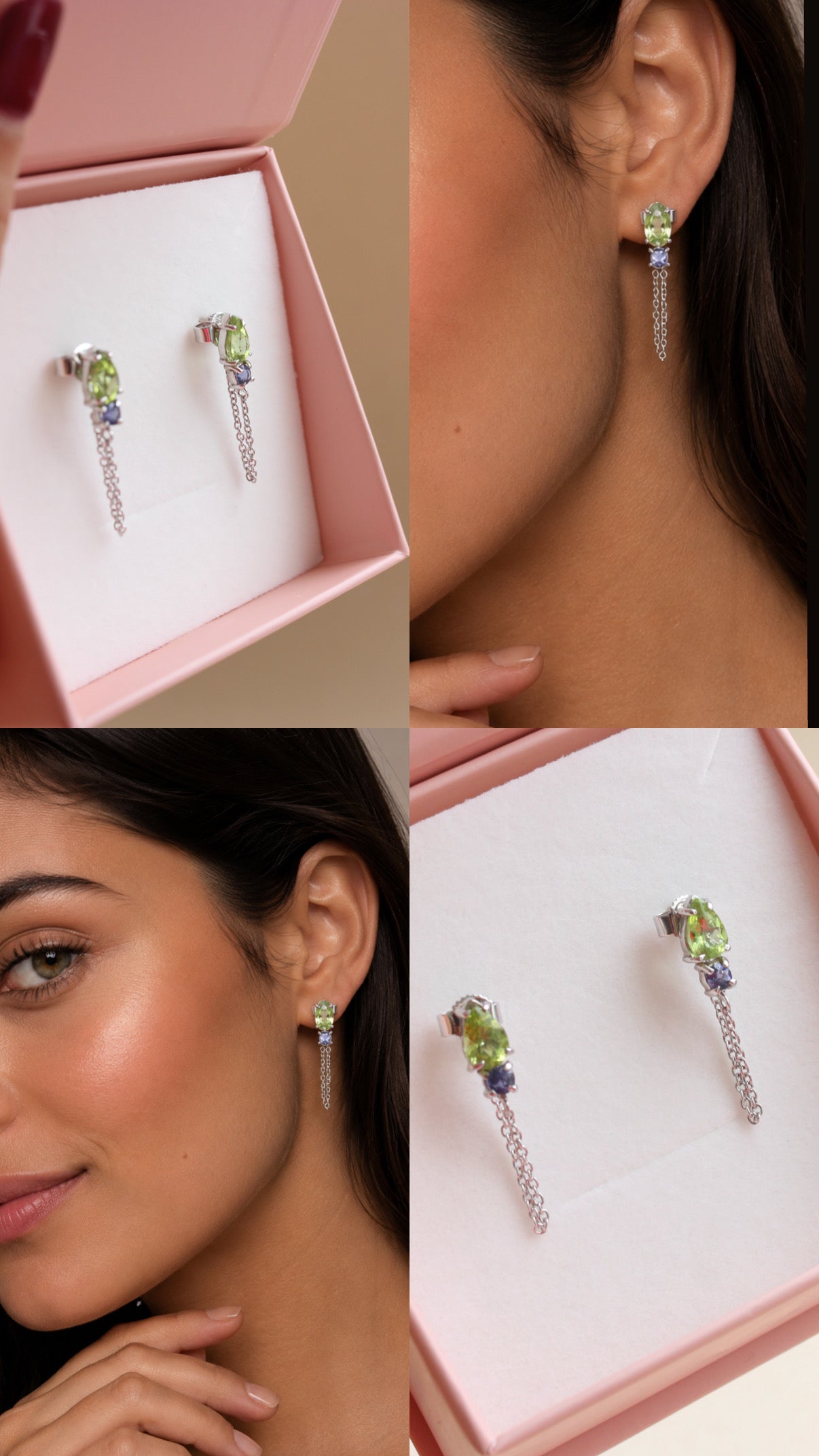 Brinco Lídia | Peridoto & Iolitas