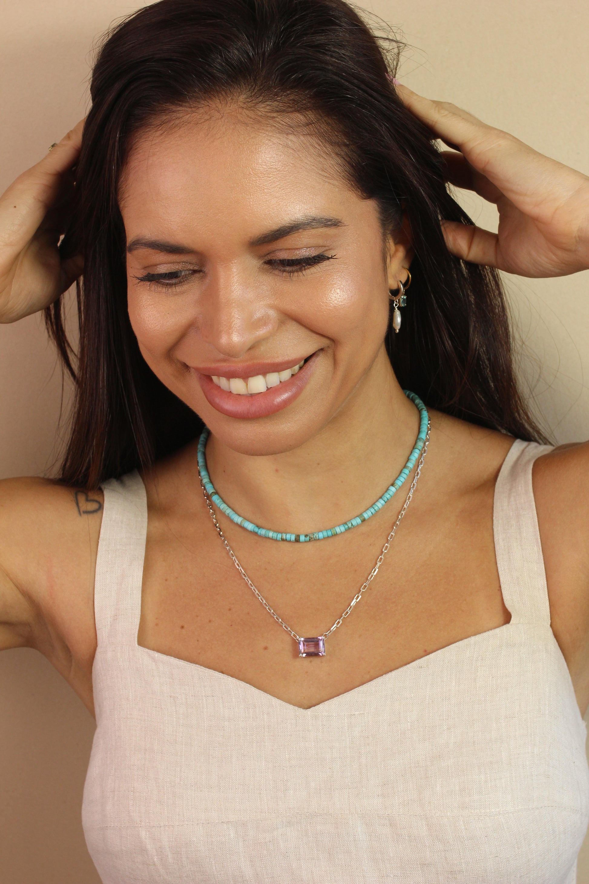 Colar Tulum | em Howlita | Prata 950