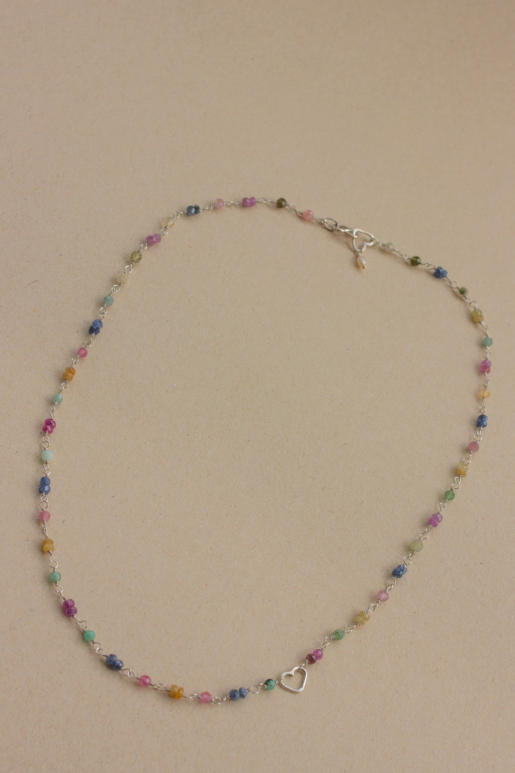 Colar Lilla | Safiras Colorida | Prata 950