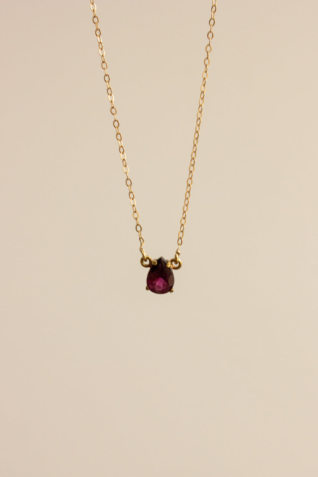 Colar Gota Rodolita | Ouro 18k