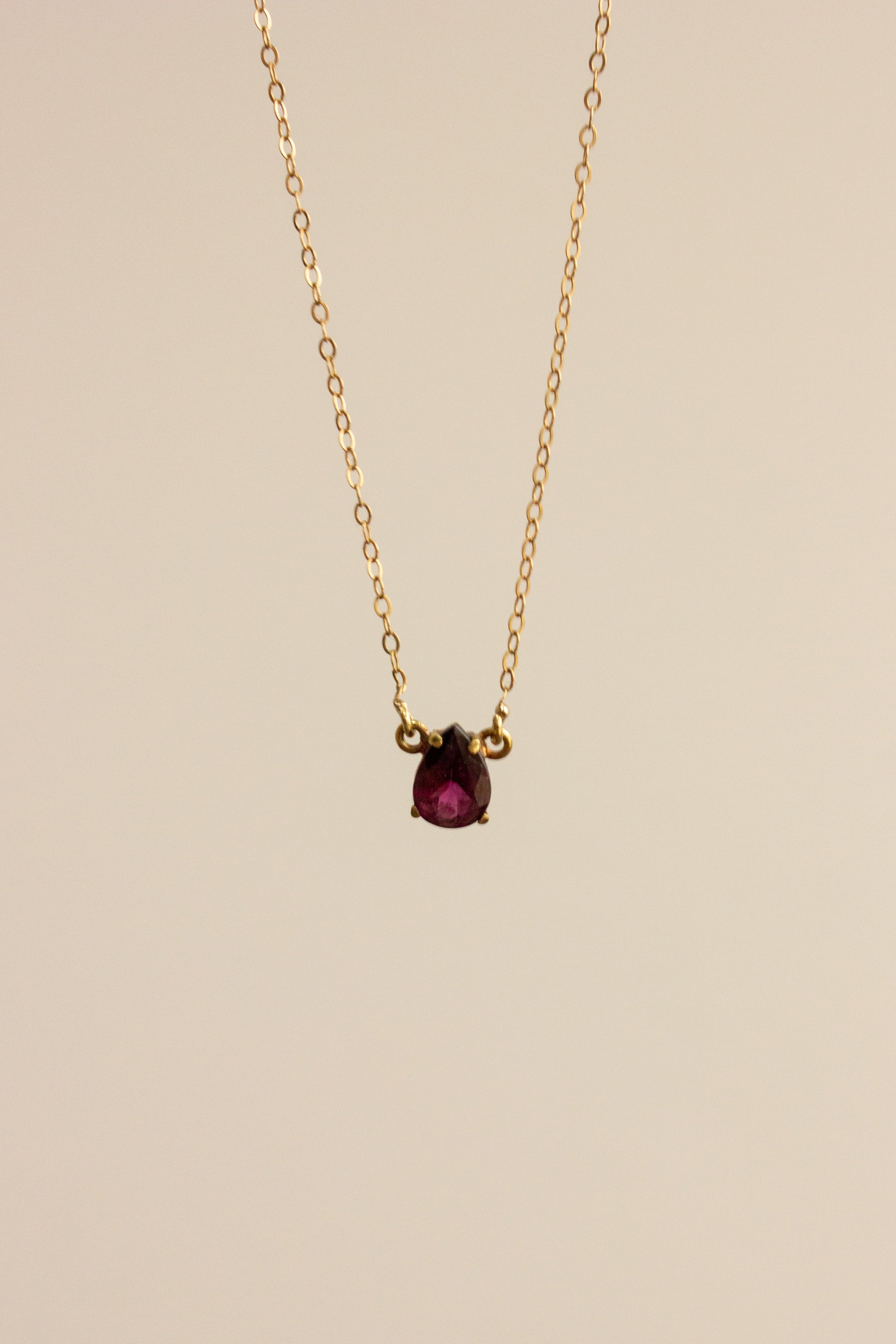 Colar Gota Rodolita | Ouro 18k