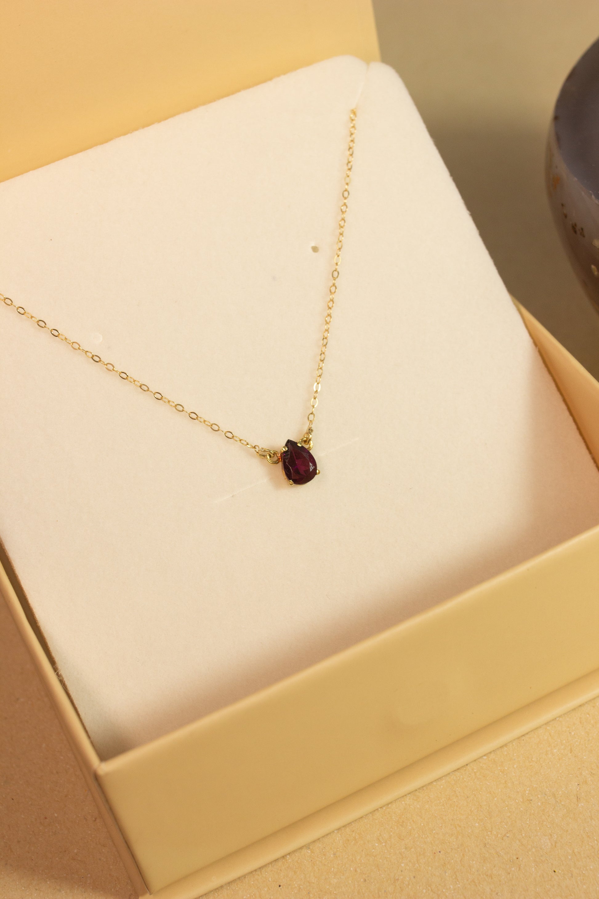 Colar Gota Rodolita | Ouro 18k