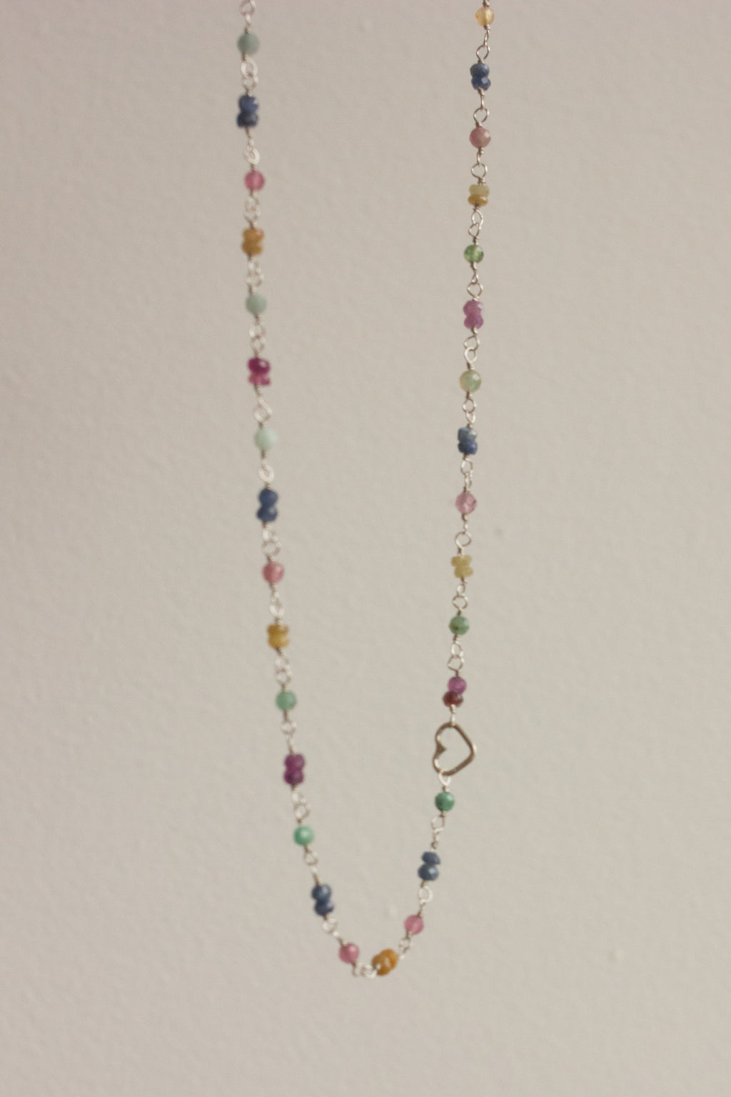 Colar Lilla | Safiras Colorida | Prata 950