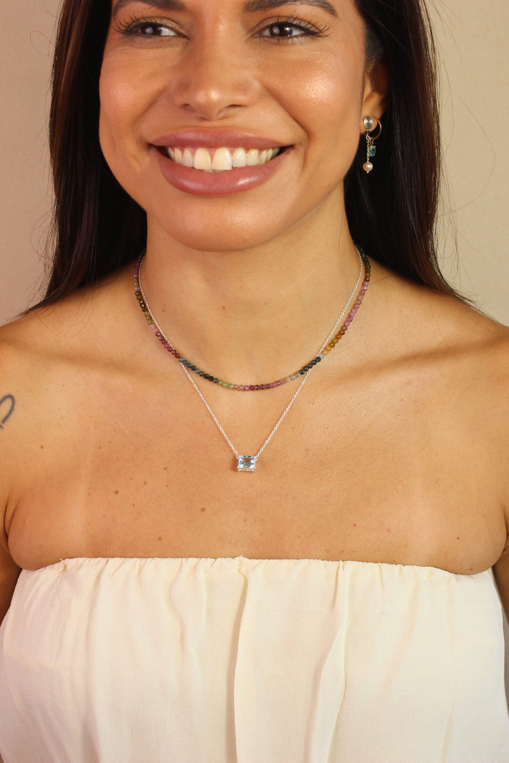 Colar Nina | Turmalinas | Linha Prata