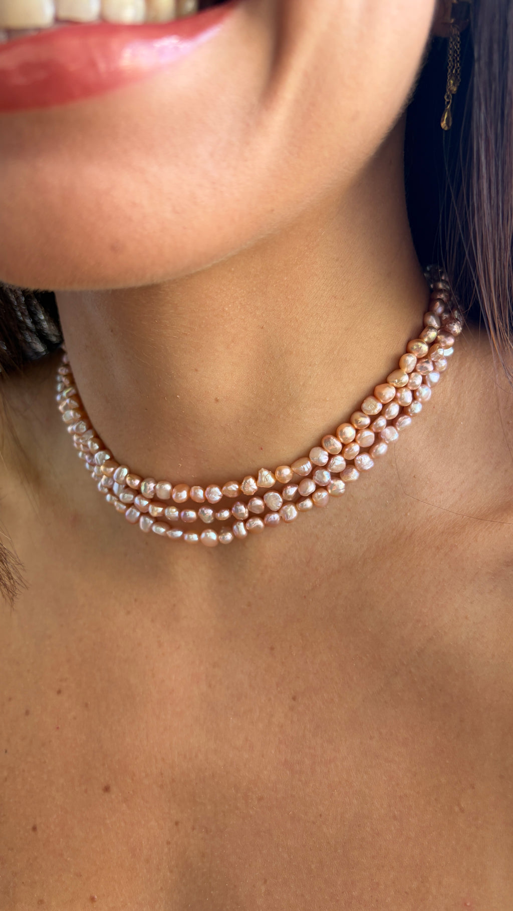 Colar Magia de Pérolas Rose | Linha Prata