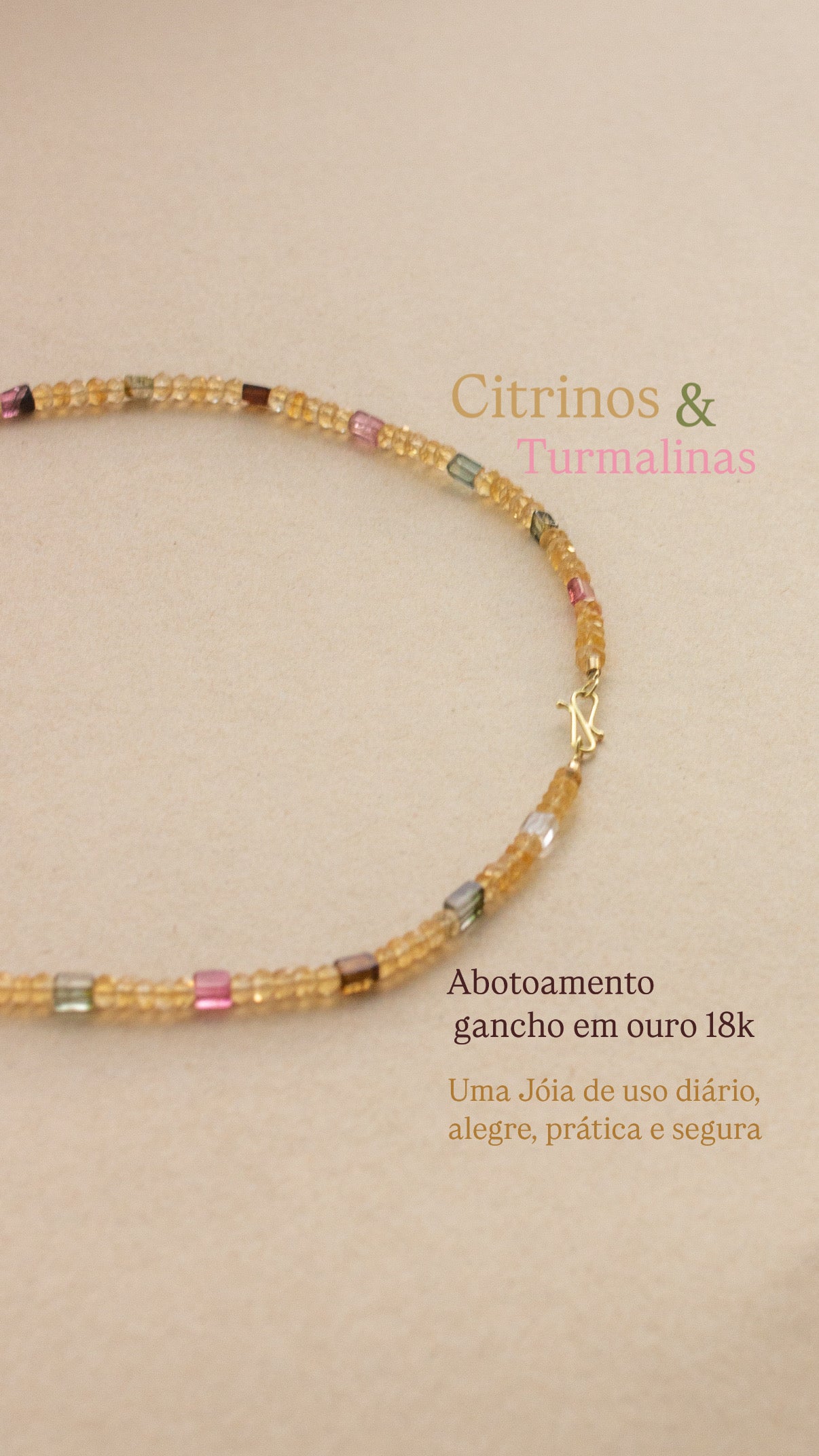 Colar Alegria | Citrinos & Turmalinas