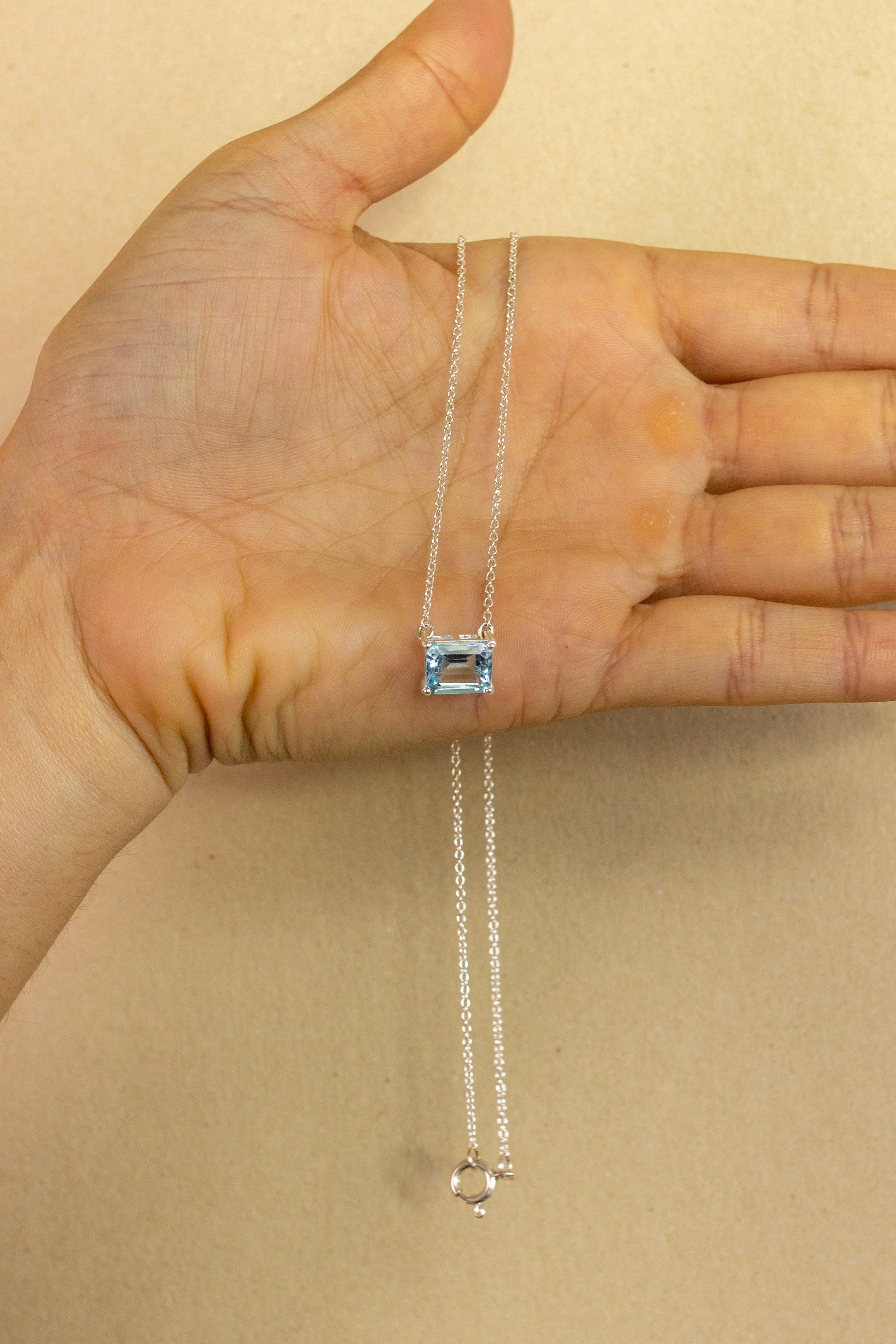 Colar Topázio Azul | Linha Prata