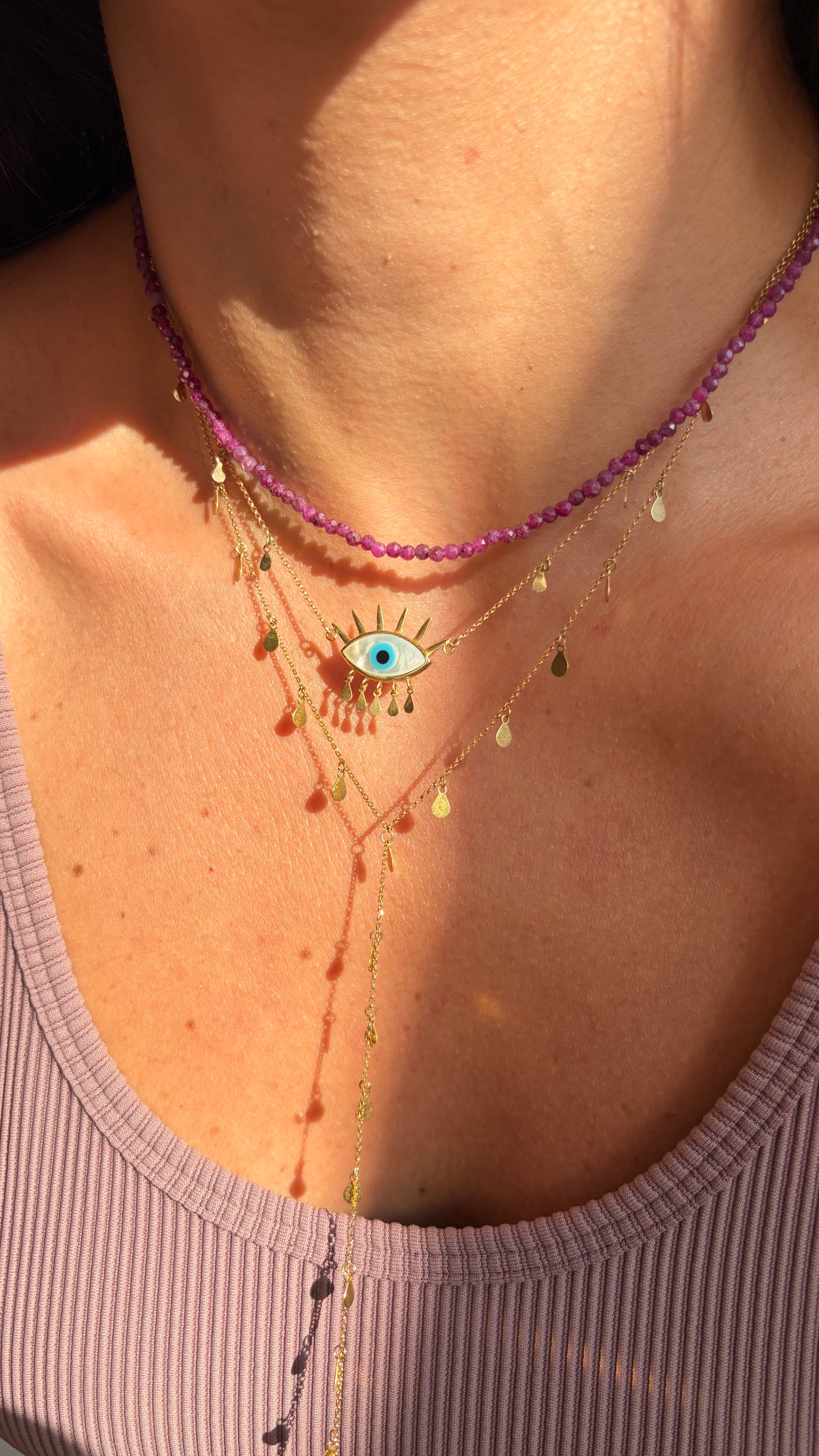 Colar Ana em Rubi 18k