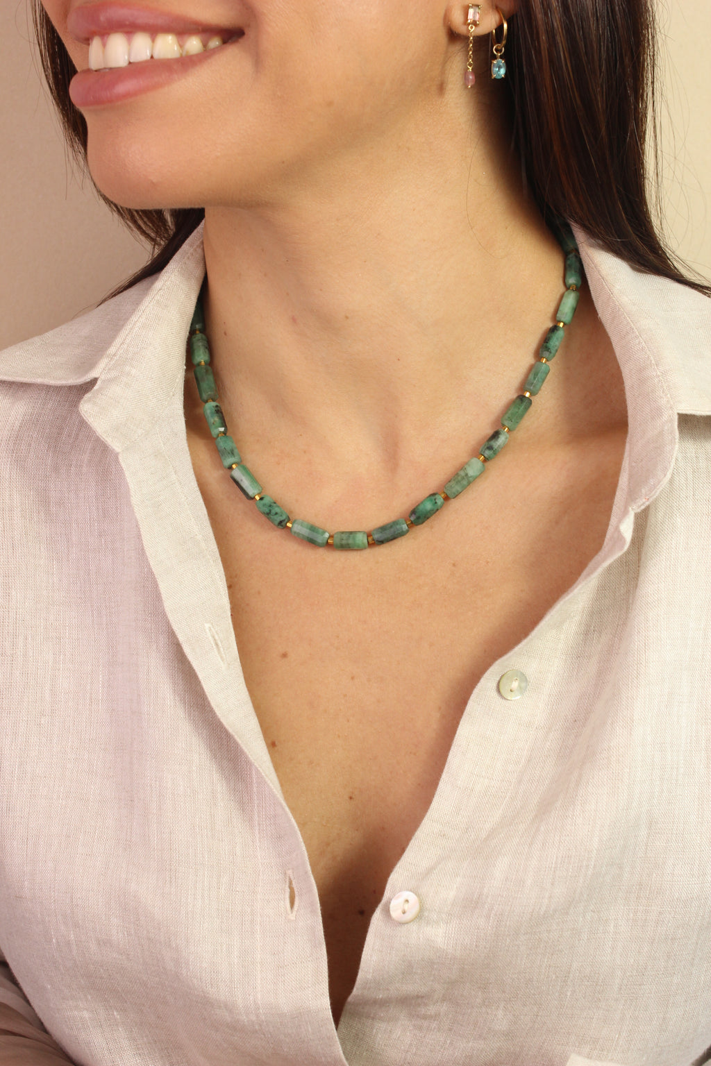 Colar Esmeralda | ouro 18k