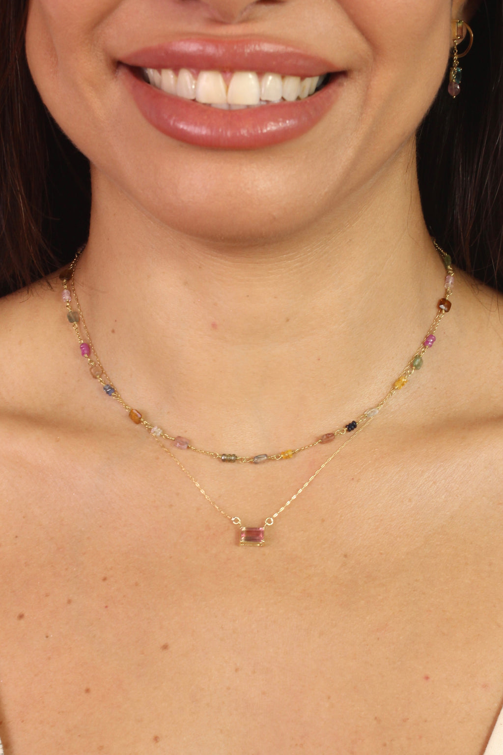 Colar Sofia | Safiras & Turmalinas | linha ouro 18k