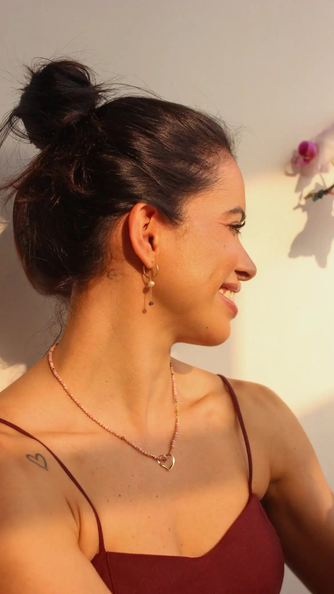 Colar Alinhamento | Rodocrositas | Ouro 18k