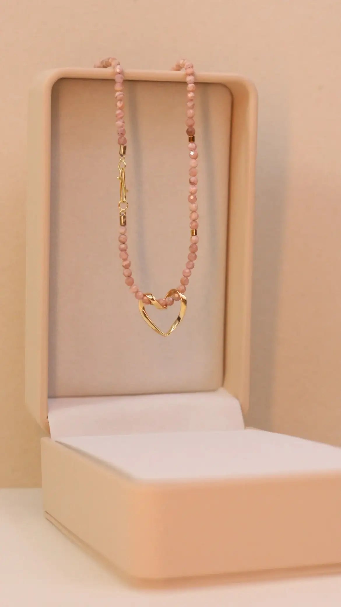 Colar Alinhamento | Rodocrositas | Ouro 18k