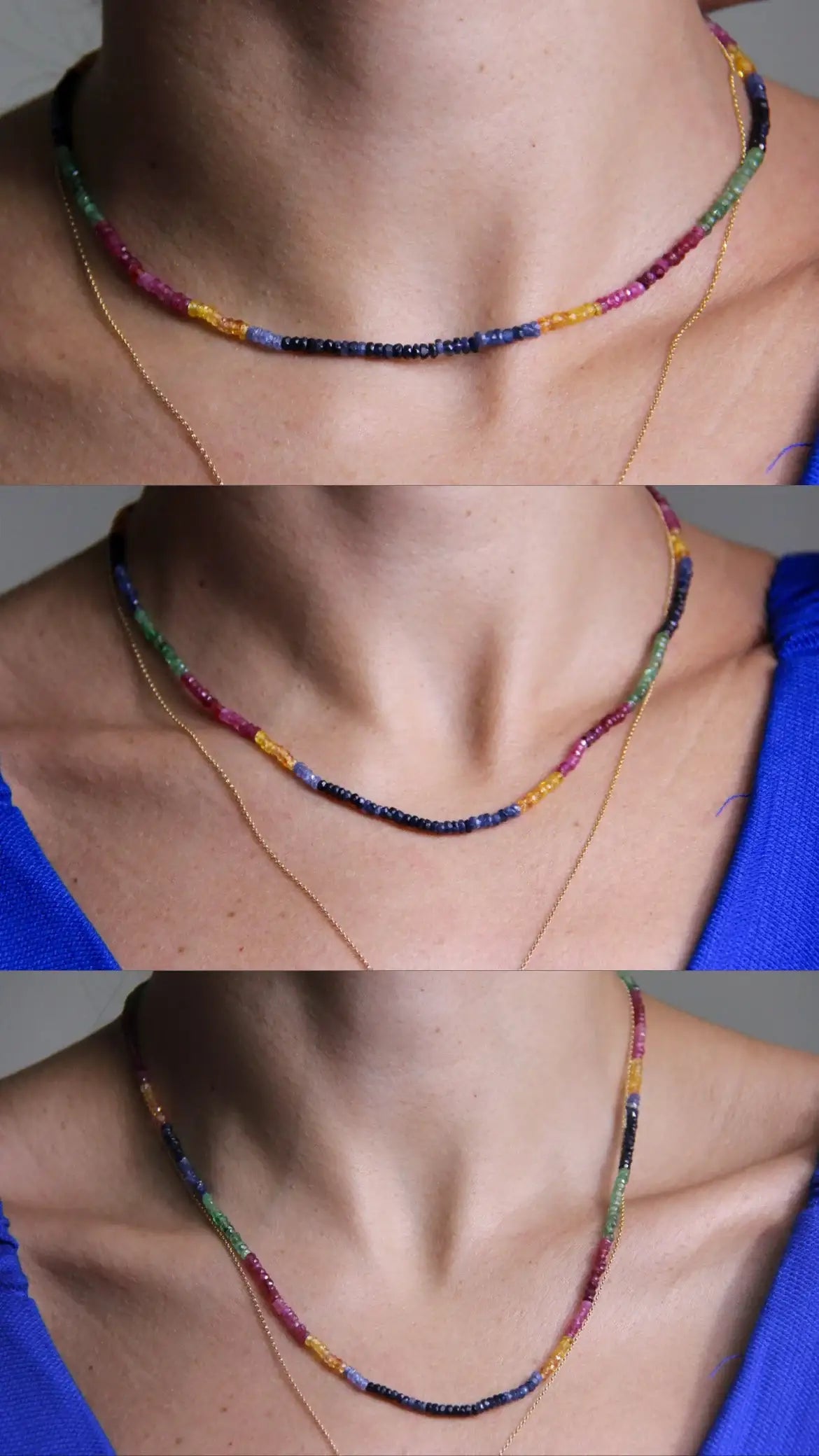 Colar Rainbow Power fecho em ouro 18k