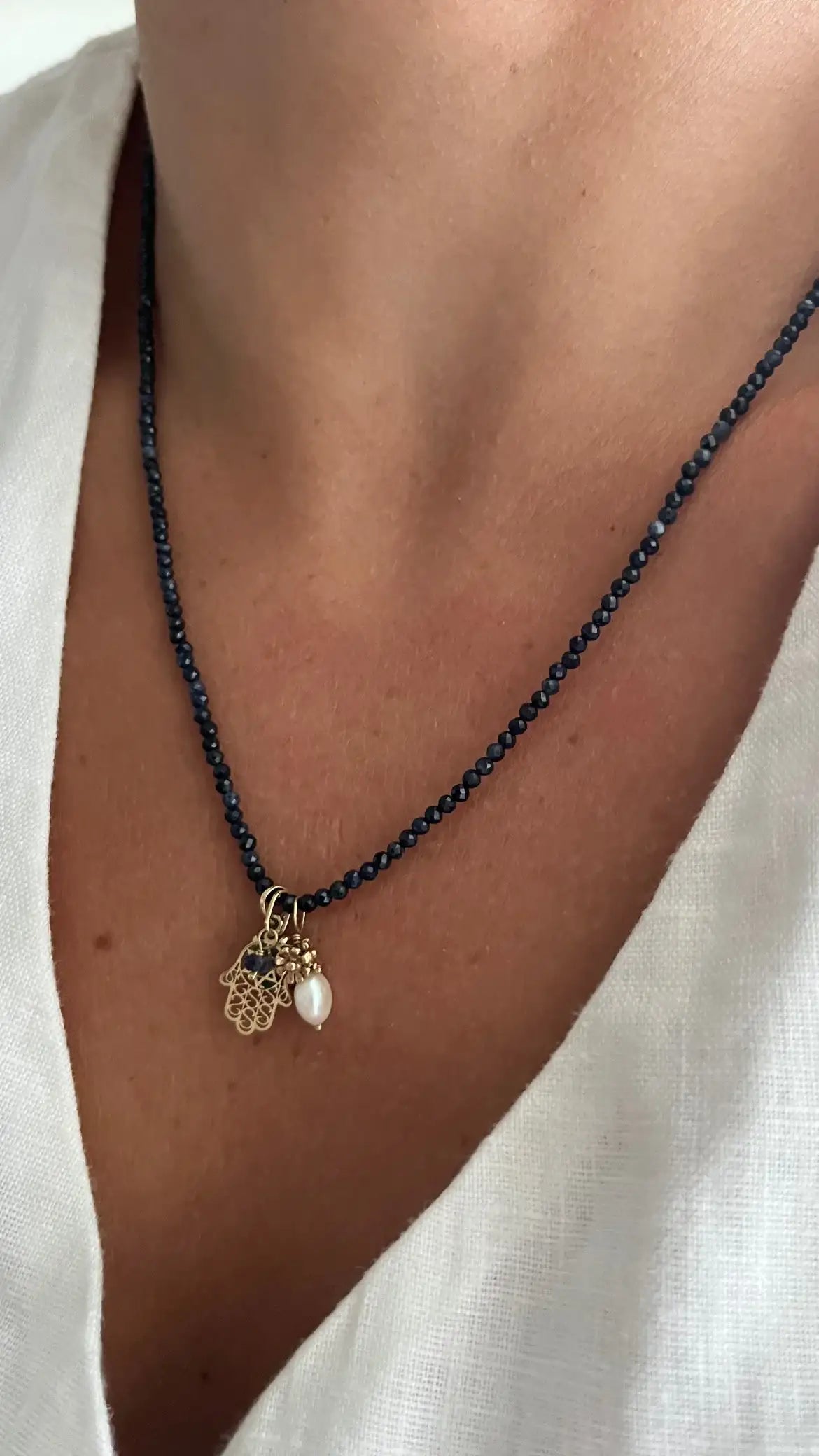 Colar de Safira em Ouro 18k