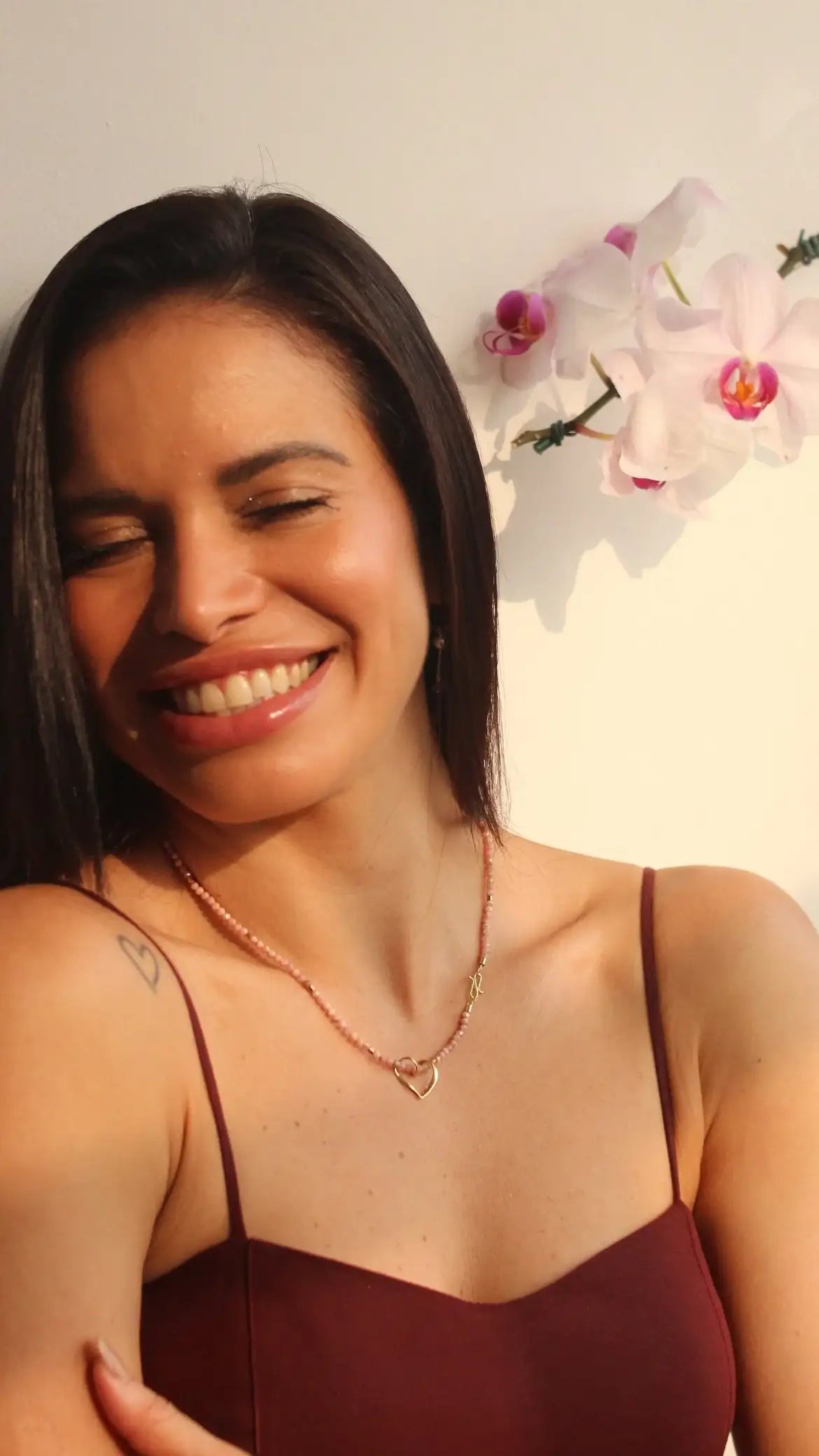 Colar Alinhamento | Rodocrositas | Ouro 18k