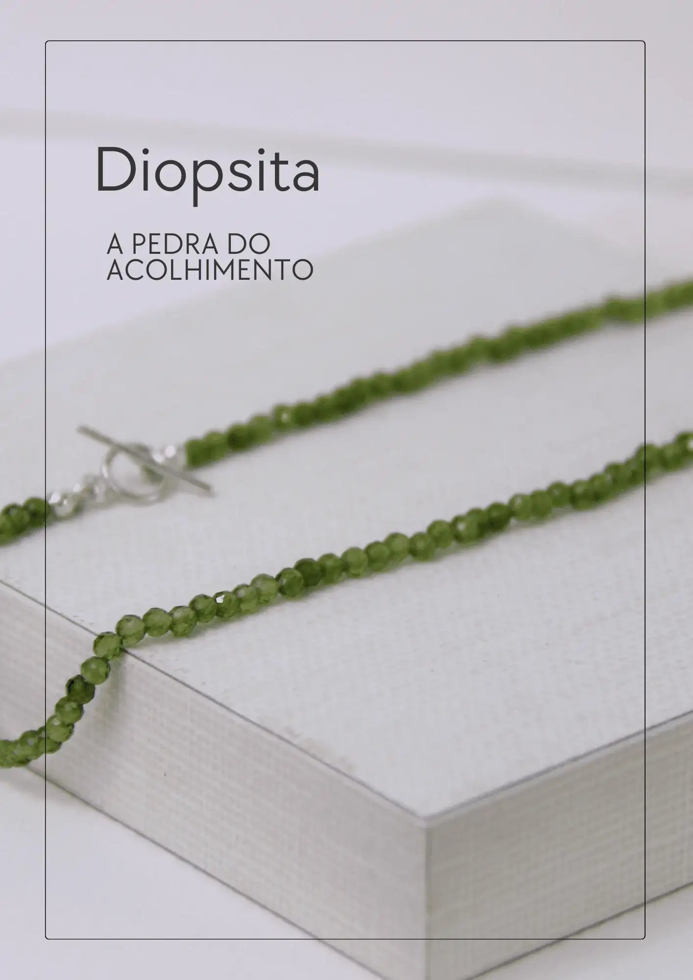 Colar vida em Diopsita | linha Prata