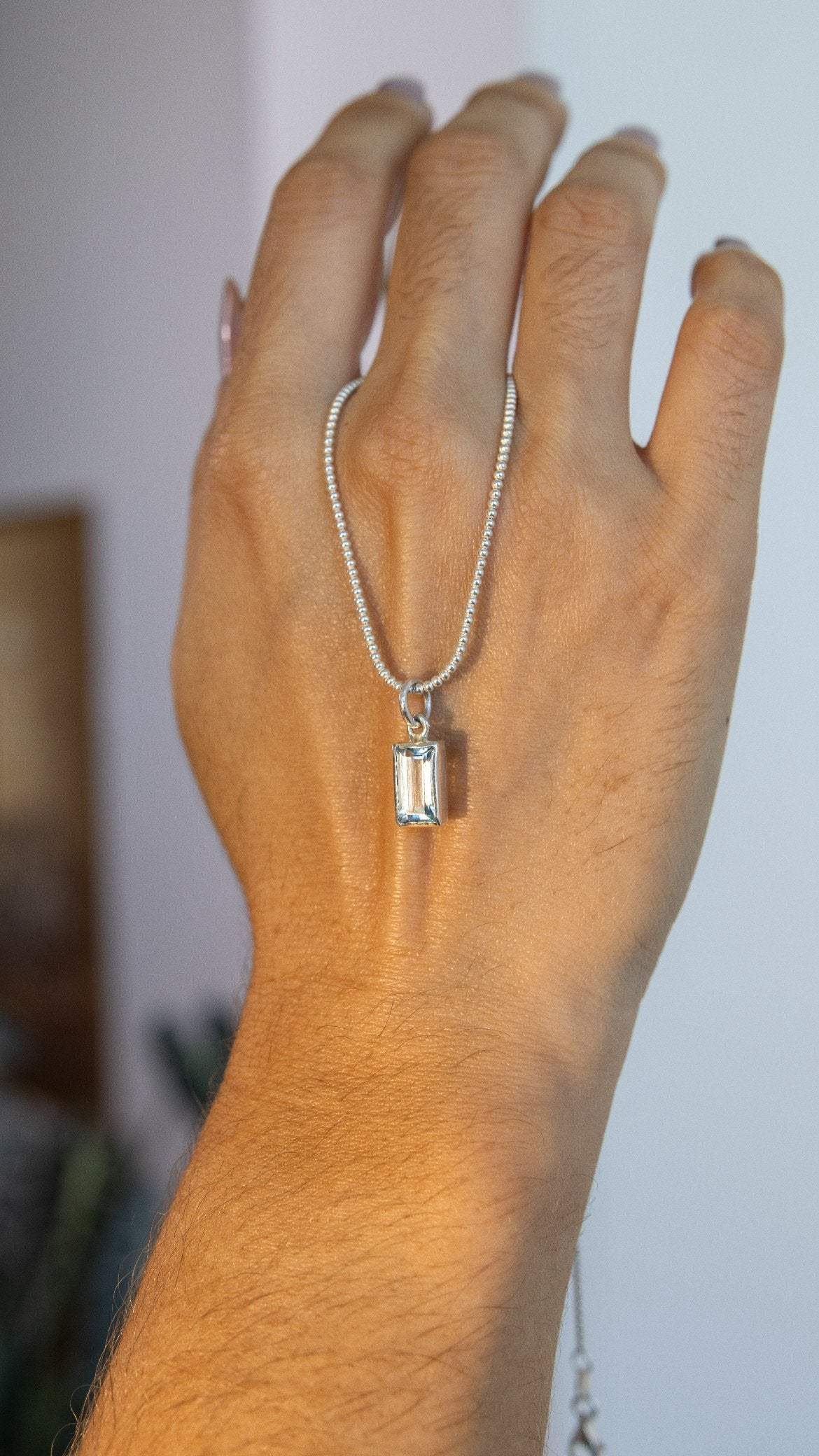Pingente Clareza | Topázio Azul | Linha Prata