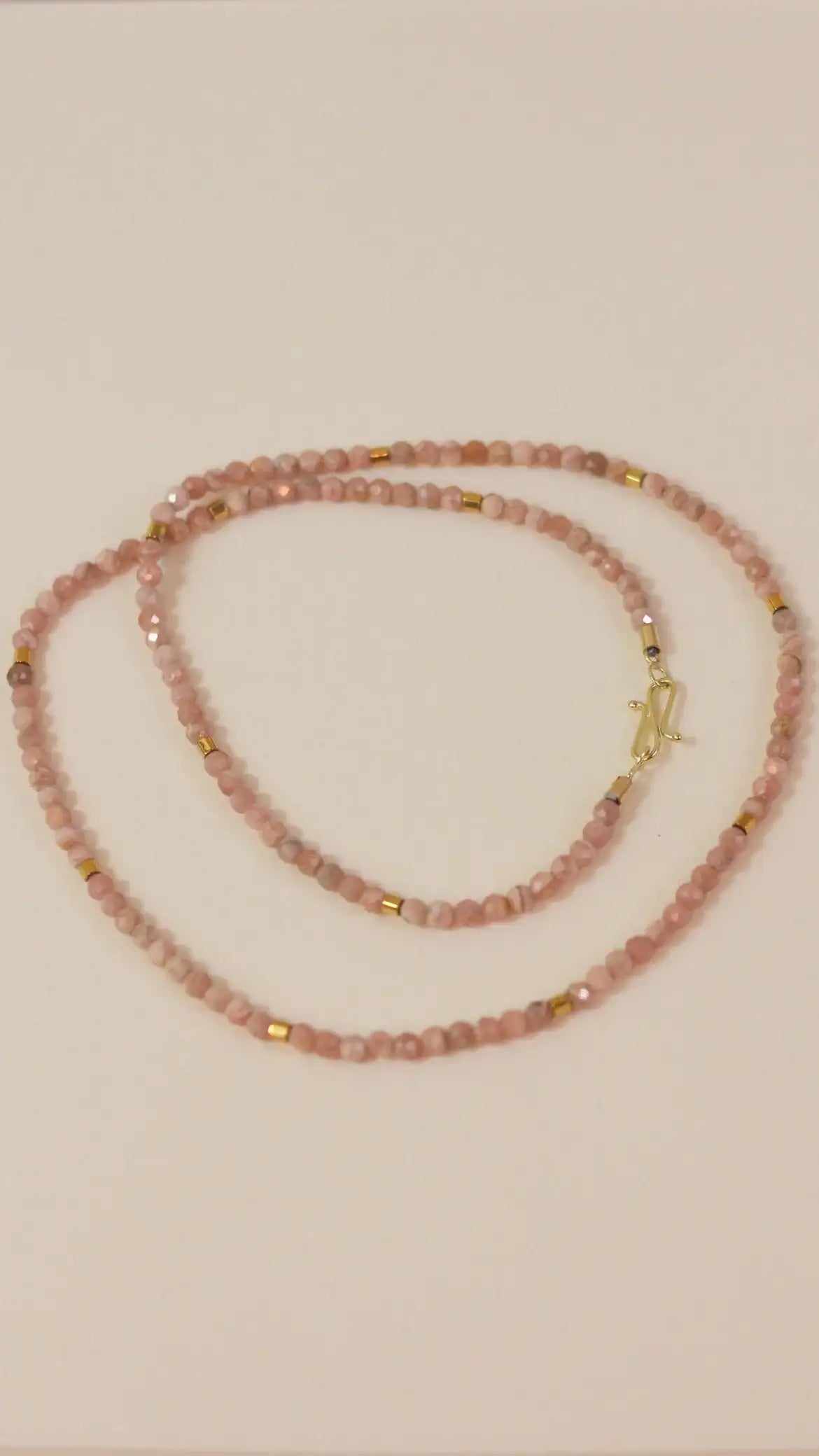 Colar Alinhamento | Rodocrositas | Ouro 18k