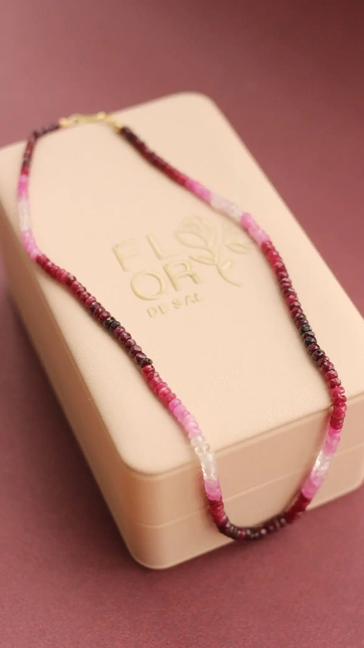 Colar Osiris Rubi Shaded Ouro 18k