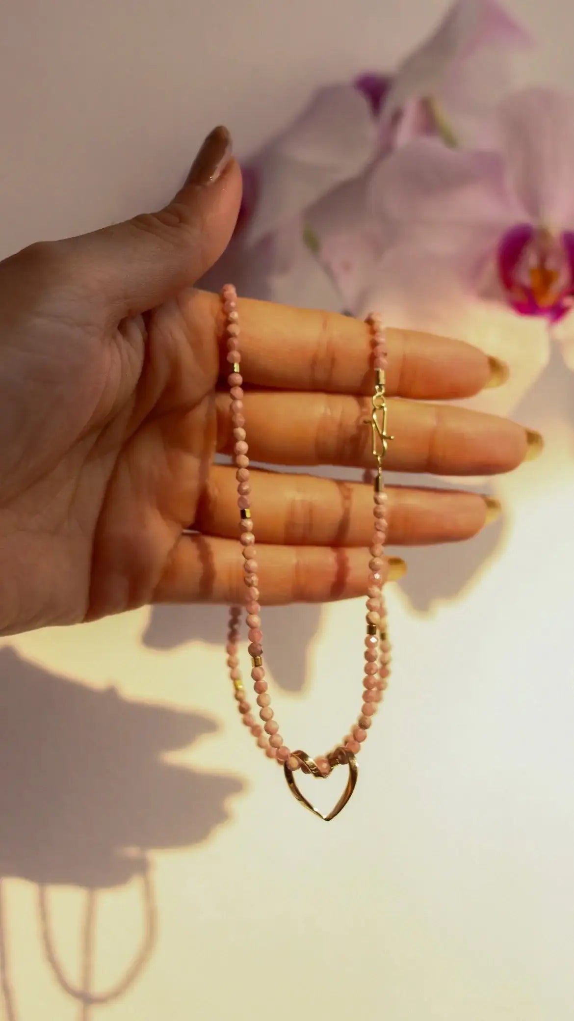 Colar Alinhamento | Rodocrositas | Ouro 18k