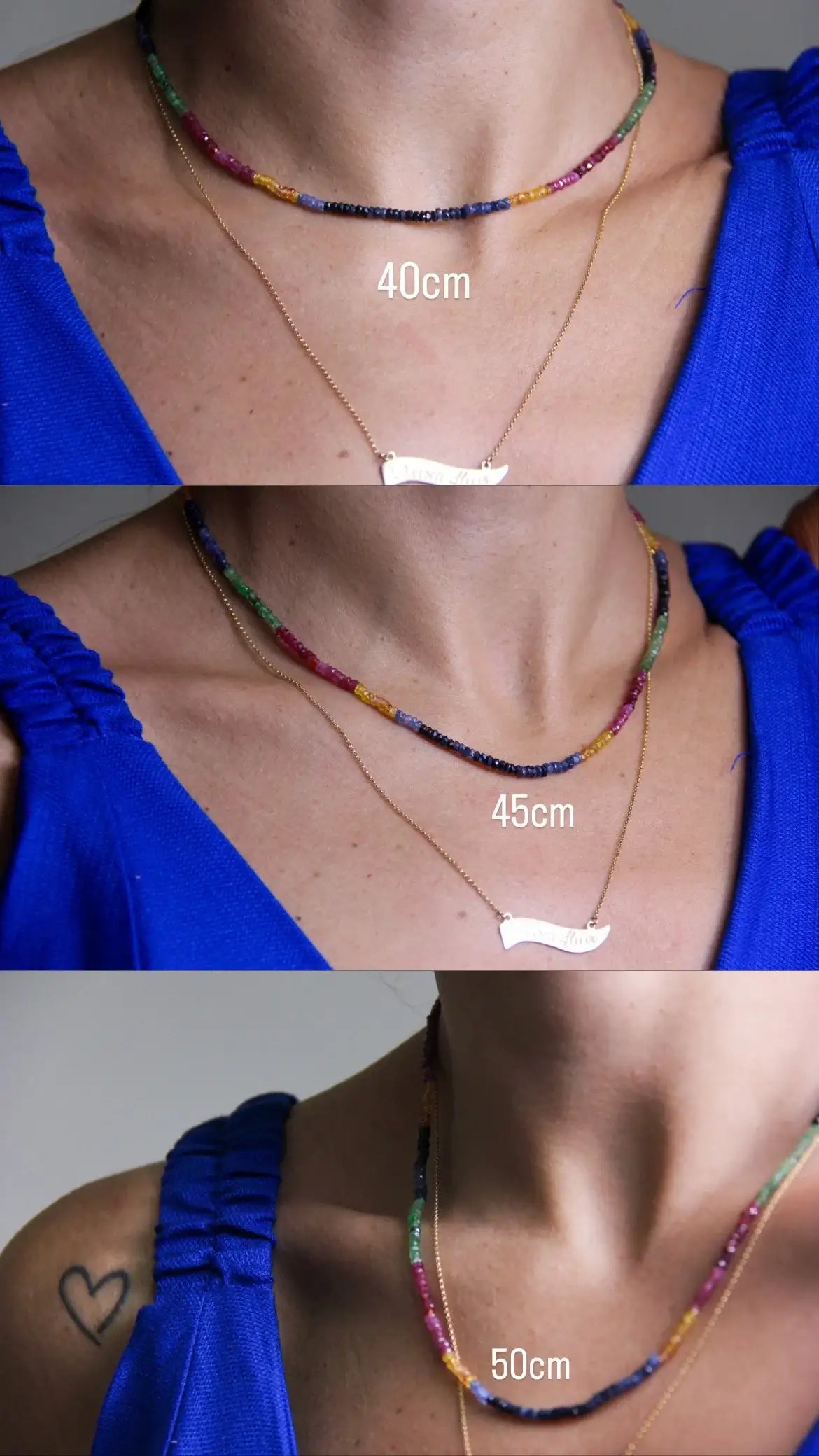 Colar Rainbow Power fecho em ouro 18k