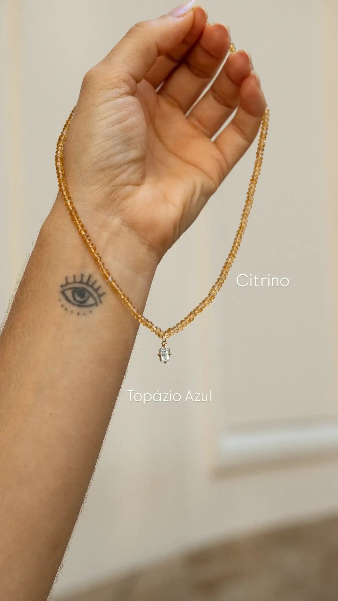 Colar Aurora | Citrinos & Topázio  | Linha Ouro 18k