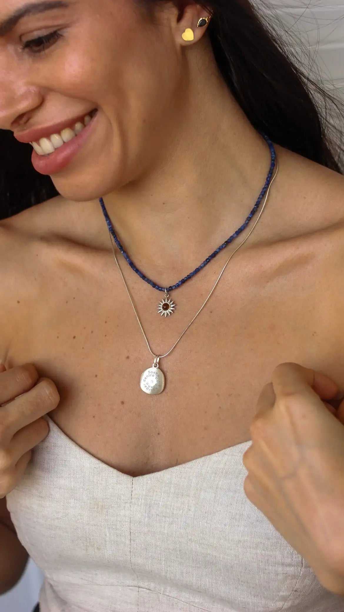 Colar Sodalita | Linha Prata