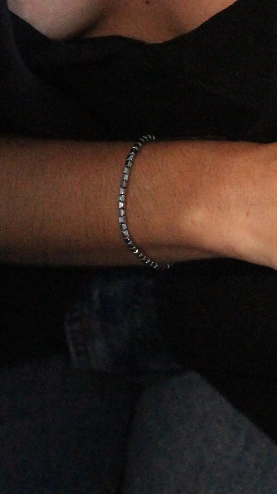 Pulseira Escudo de Proteção em Hematitas