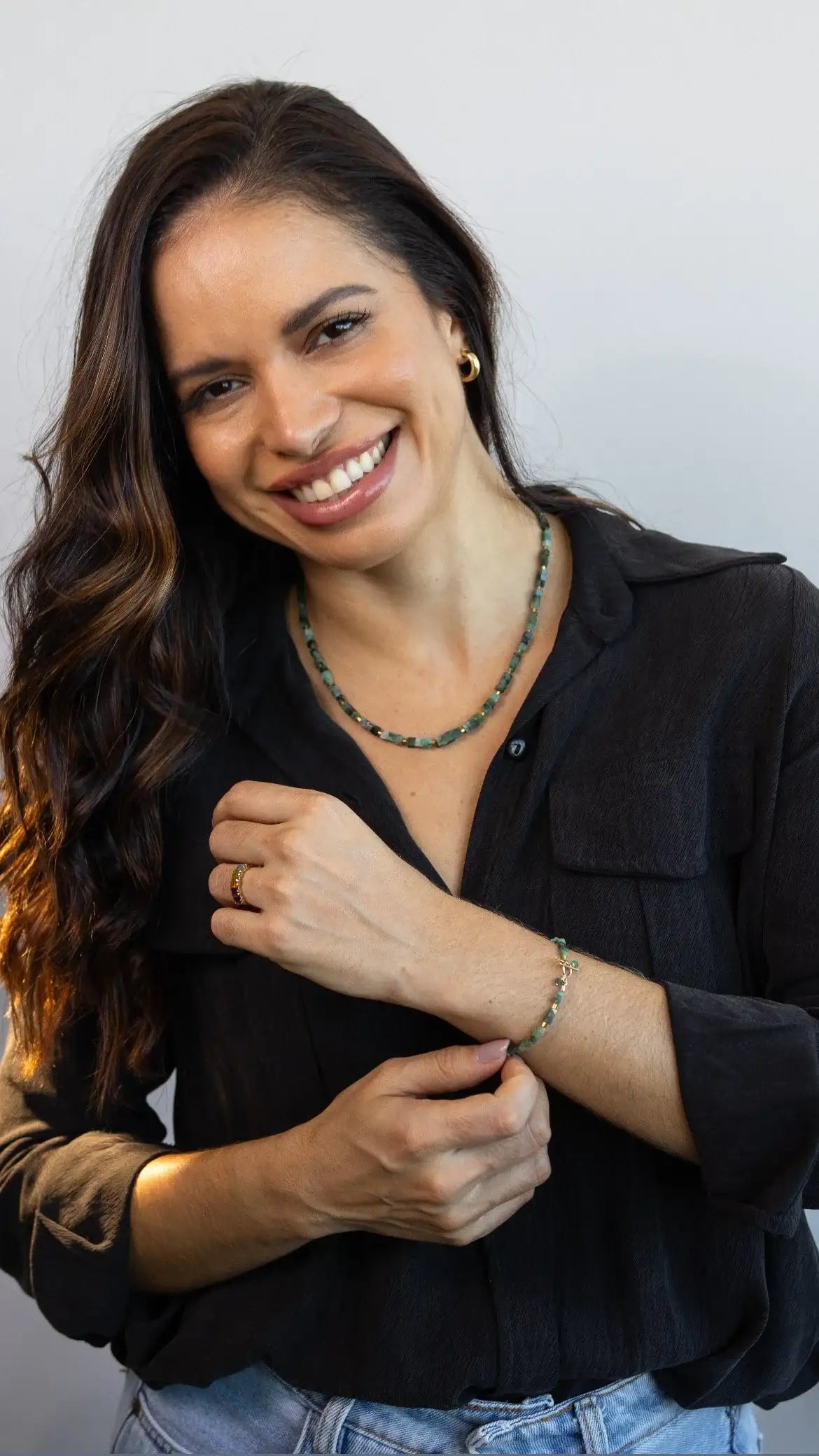Colar Seiva | Esmeraldas | Ouro 18k