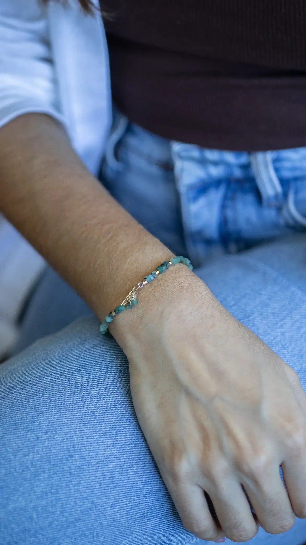 Pulseira Seiva | Esmeraldas | Ouro 18k