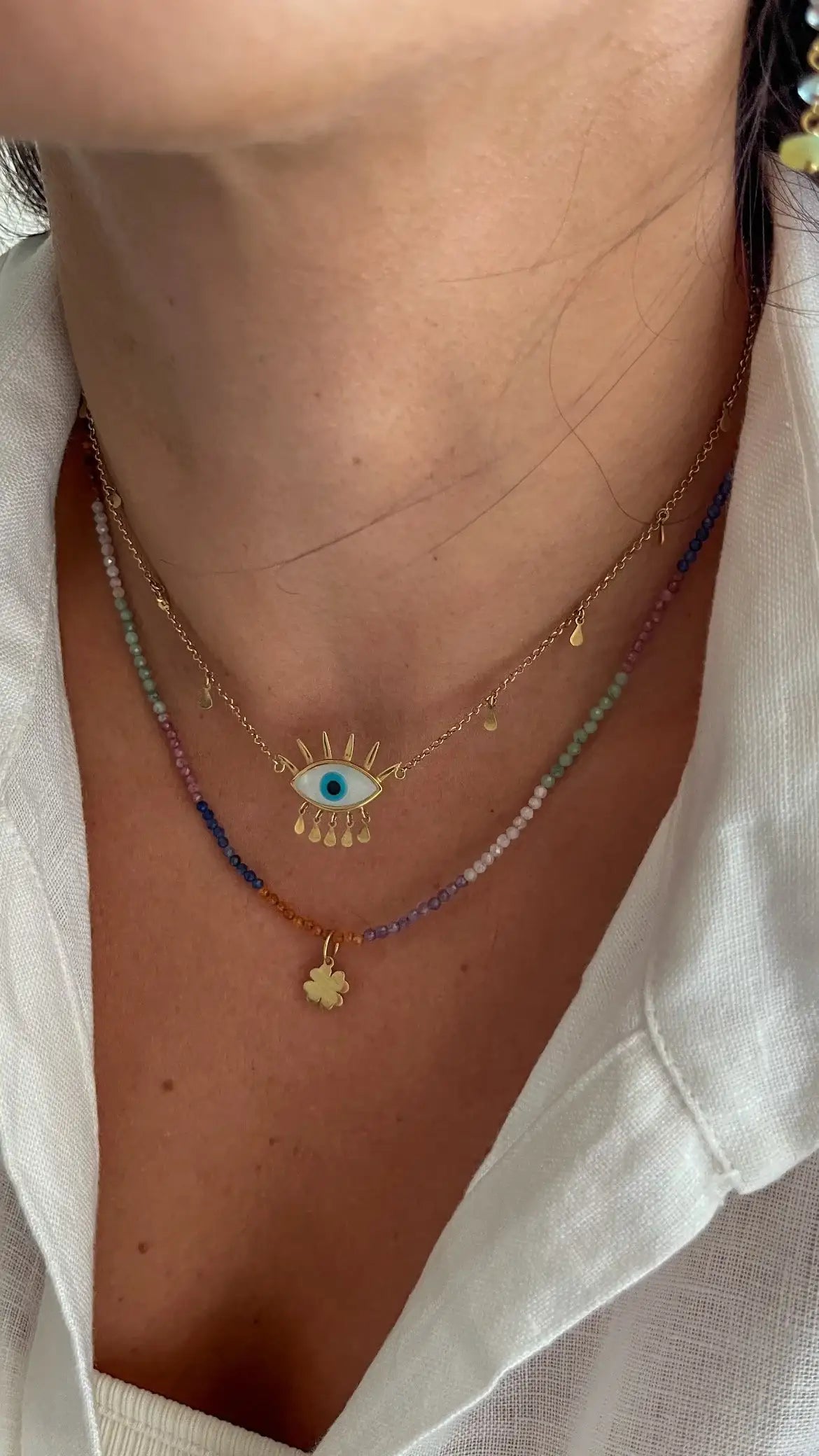 Colar Olho Grego | Ouro 18k