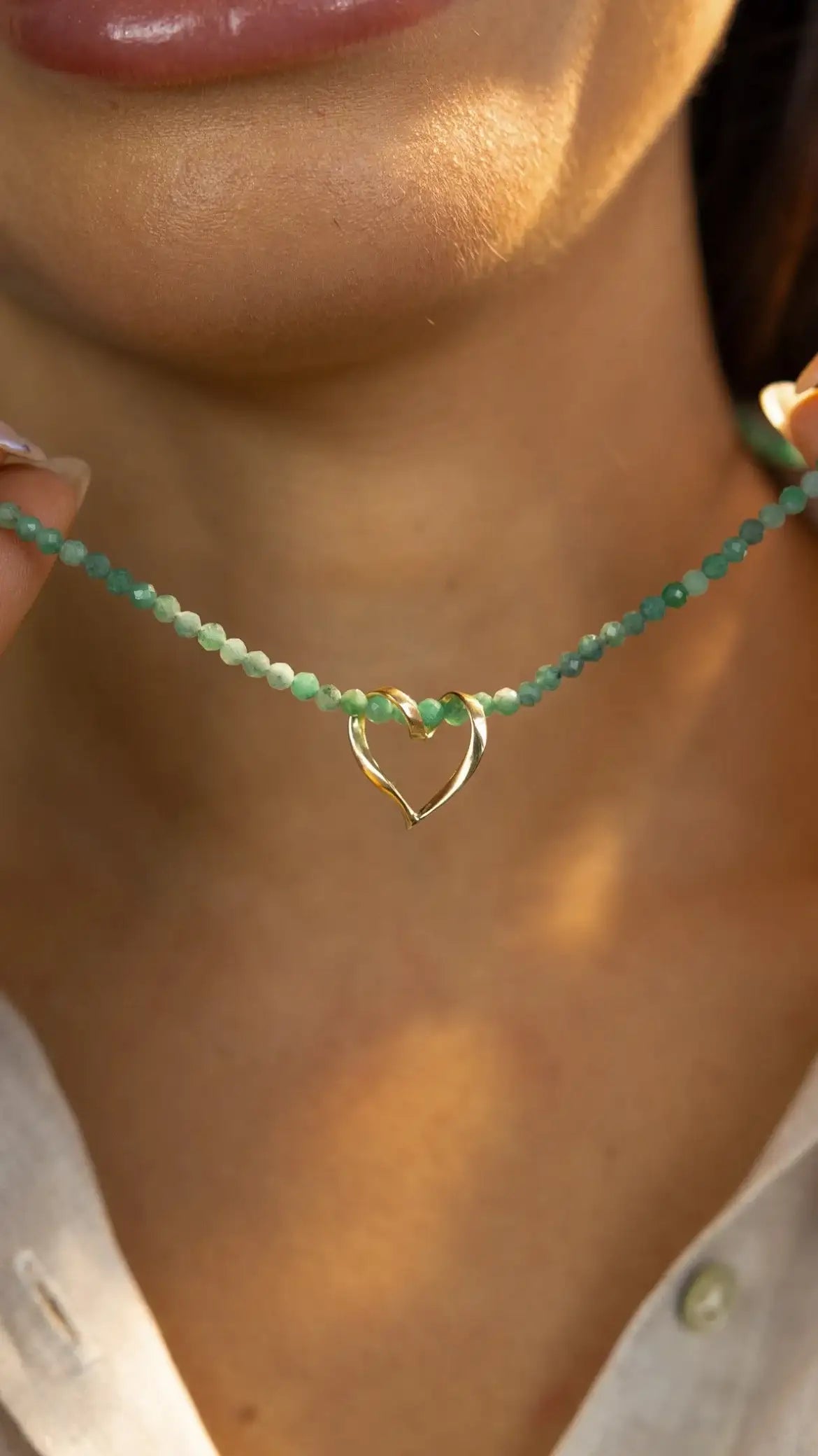Colar em Esmeraldas Facetadas | Ouro 18k