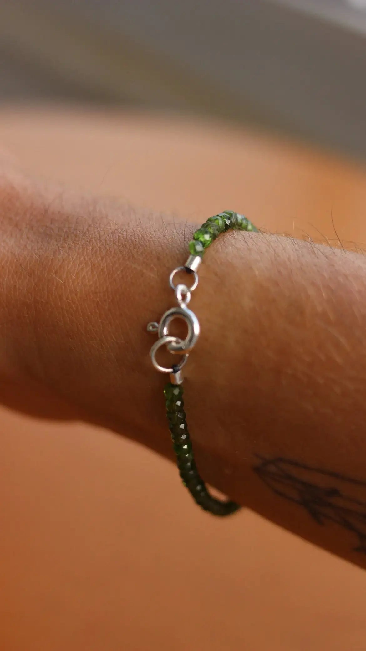 Pulseira em Diopsita | linha Prata