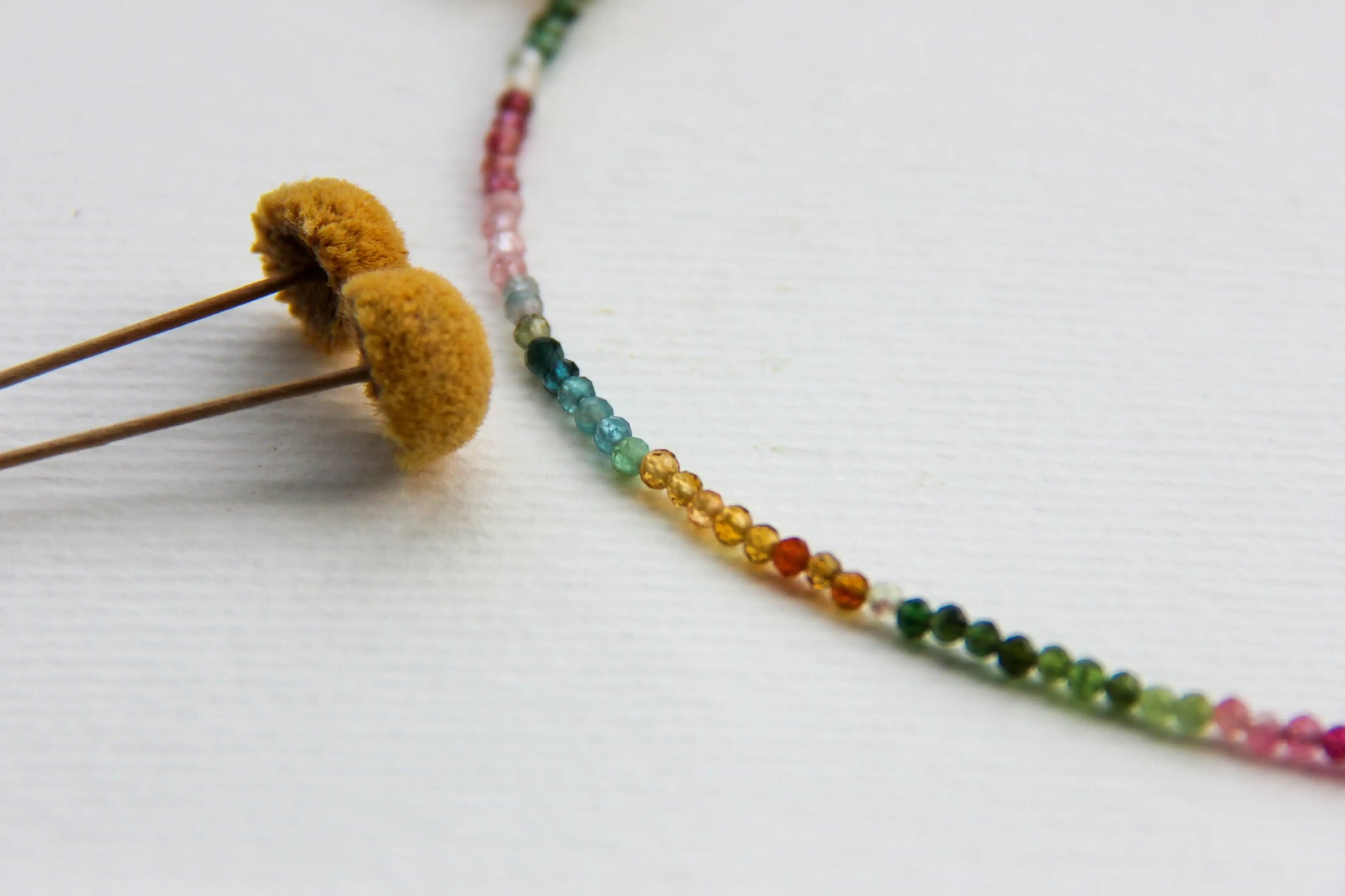 Colar Turmalina Melancia Delicado | ouro 18k