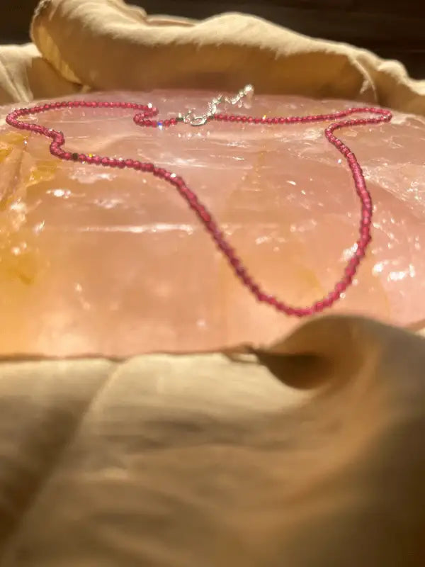 Colar Granada 2mm| Acabamento em Prata