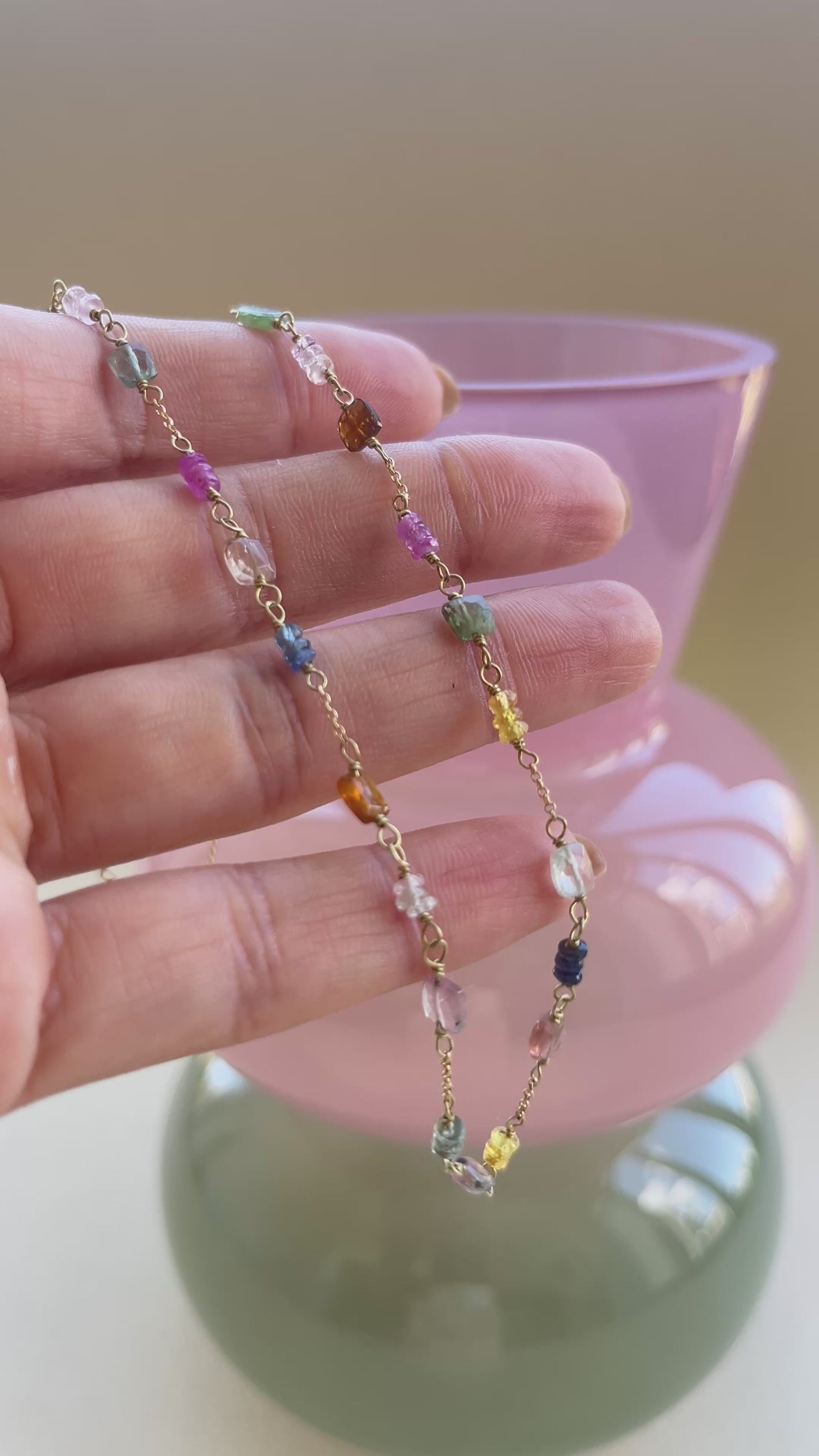 Colar Sofia | Safiras & Turmalinas | linha ouro 18k