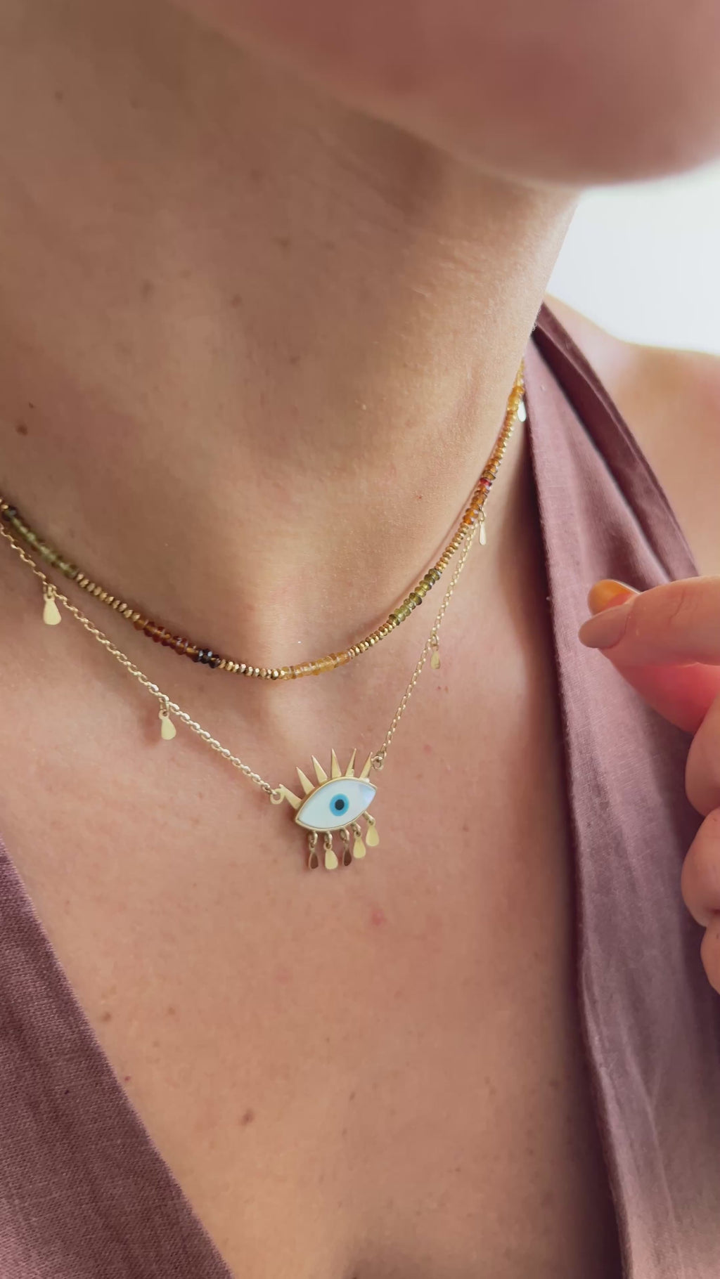 Colar Olho Grego | Ouro 18k